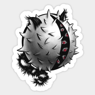 Eye Monster Spiky Ball Sticker